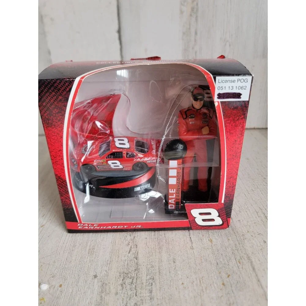 Trevco red suit‎ dale Earnhardt Jr 8 vintage ornament Xmas